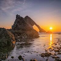 Buy canvas prints of Sunrise at Bow Fiddle Rock  by frances waite