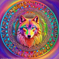 Buy canvas prints of Wolf Mandala by Dave Harnetty