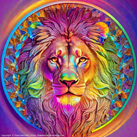 Buy canvas prints of Lion Mandala by Dave Harnetty