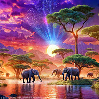 Buy canvas prints of Elephant Journey by Dave Harnetty