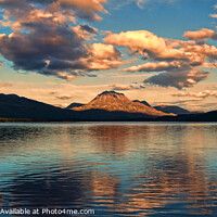 Buy canvas prints of  Dusk at Loch Maree-Scotland. by Dave Harnetty