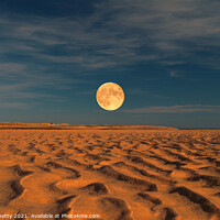 Buy canvas prints of Moon across the Sands by Dave Harnetty