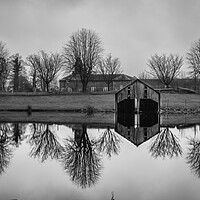 Buy canvas prints of Reflections at Dalswinton Dumfries   by christian maltby