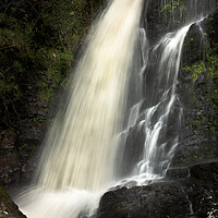 Buy canvas prints of Waterfall the grey mares tail in the Galloway forest Scotland by christian maltby