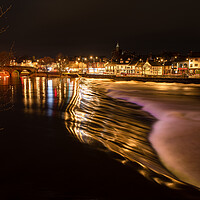 Buy canvas prints of Dumfries white sands at night by christian maltby