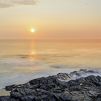Buy canvas prints of Treyarnon Sunset, Cornwall  by Frank Farrell