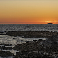 Buy canvas prints of Treyarnon Bay dusk, Cornwall  by Frank Farrell