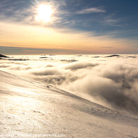 Buy canvas prints of Winter walking Above the clouds by John Henderson