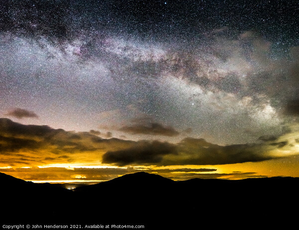Milky Way rising over Snowdonia  Picture Board by John Henderson