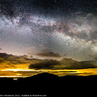 Buy canvas prints of Milky Way rising over Snowdonia  by John Henderson
