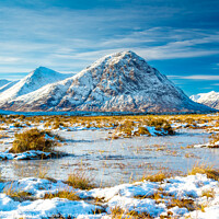 Buy canvas prints of Rannoch moor and Buachaille Etive Mor  by John Henderson