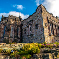 Buy canvas prints of St Margaret’s Chapel. the small Chapel within Edin by John Henderson