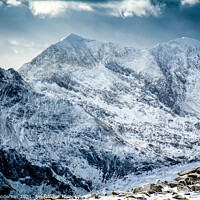 Buy canvas prints of Snowdon winter by John Henderson