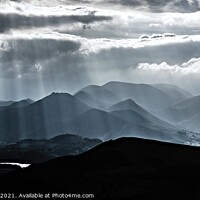 Buy canvas prints of Lake District black and white. by John Henderson