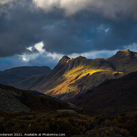 Buy canvas prints of Langdale pikes in. Autumn. by John Henderson