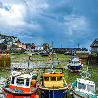 Buy canvas prints of Safe Harbour. Cornwall. by John Henderson