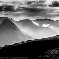 Buy canvas prints of Tryfan Black and white by John Henderson