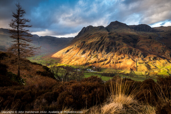 Langdale Pikes Picture Board by John Henderson
