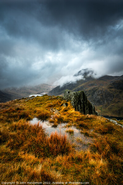 Snowdonia mountains Tryfan  Picture Board by John Henderson
