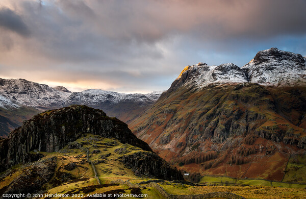 Majestic Langdale Pikes Picture Board by John Henderson