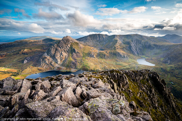 Tryfan and the Snowdonia mountains Picture Board by John Henderson
