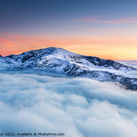 Buy canvas prints of Snowdon Yr Wyddfa above the clouds by John Henderson