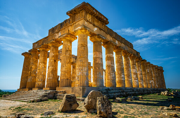 The Temple of Hera at Selinunte. Sicily Picture Board by John Henderson