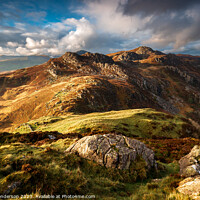 Buy canvas prints of Autumn Snowdonia mountains by John Henderson