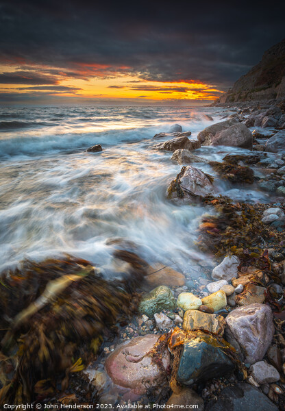 LLandudno West shore sunset Picture Board by John Henderson