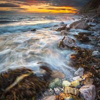 Buy canvas prints of LLandudno West shore sunset by John Henderson