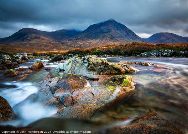 Glen Etive and the Blackmount Picture Board by John Henderson