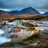 Buy canvas prints of Glen Etive and the Blackmount by John Henderson