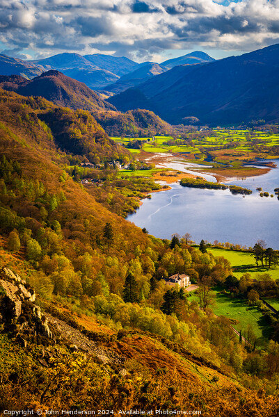 Borrowdale and the Scafells Picture Board by John Henderson