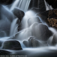 Buy canvas prints of Mountain waterfall  by John Henderson
