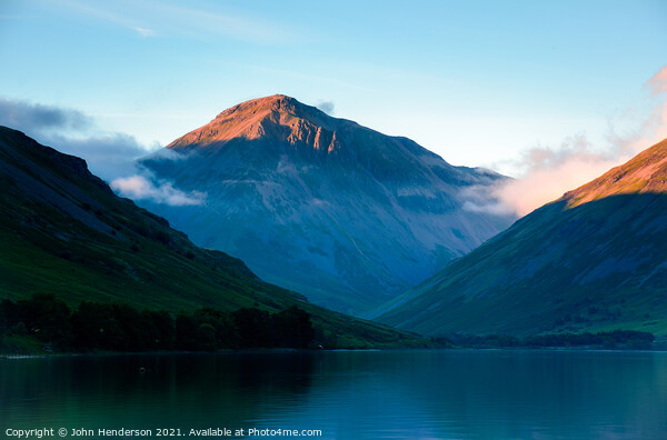 Lake District.Great Gable and Wastwater. Picture Board by John Henderson