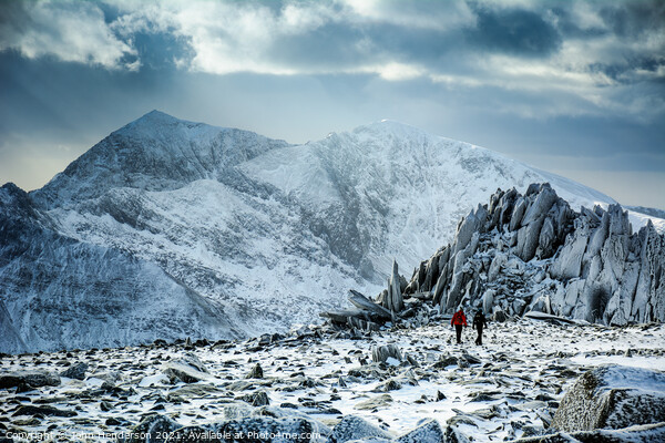Snowdon winter. Picture Board by John Henderson