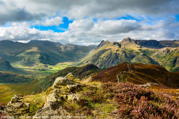 Langdale pikes. Picture Board by John Henderson