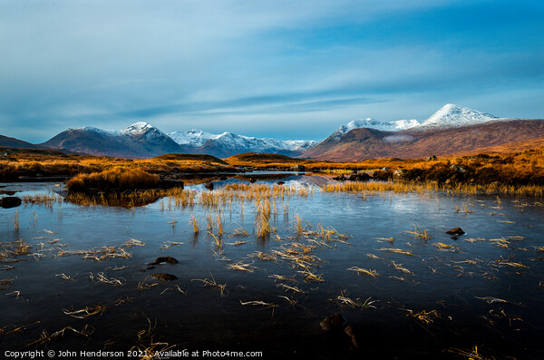 Highland Loch in Autumn Picture Board by John Henderson