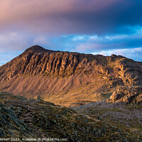 Buy canvas prints of Sunset on Bowfell by John Henderson