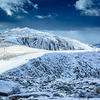 Buy canvas prints of Ice cold Glyder Fach. by John Henderson