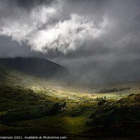 Buy canvas prints of Ogwen valley rain by John Henderson