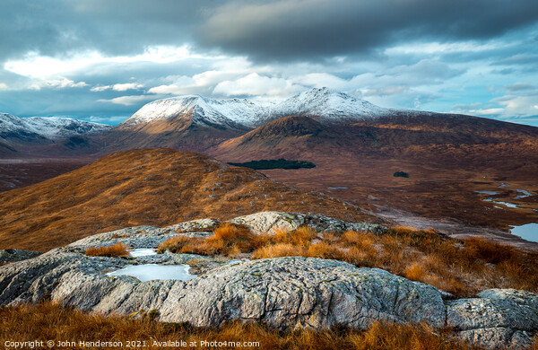 Rannoch moor Scottish highlands in autumn  Picture Board by John Henderson