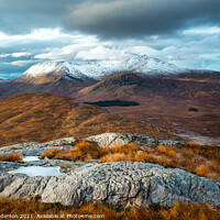 Buy canvas prints of Rannoch moor Scottish highlands in autumn  by John Henderson