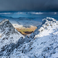 Buy canvas prints of Tryfan from the top of Glyder Fach. by John Henderson