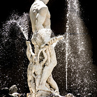 Buy canvas prints of Fountain of Neptune by John Henderson