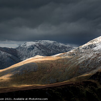 Buy canvas prints of Winter on the Carneddau mountains of Snowdonia by John Henderson
