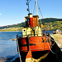Buy canvas prints of Vital Sparke Puffer at Inverary, Scotland by George Moug