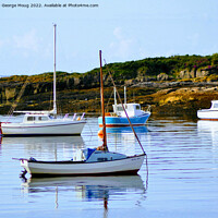 Buy canvas prints of Small boats in Millport Bay, Isle of Cumbrae, Scotland by George Moug