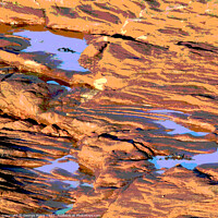 Buy canvas prints of Marine I - Red Sandstone and Seawater Pools by George Moug