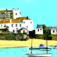 Buy canvas prints of St Ives, Cornwall - Poster Style I by George Moug